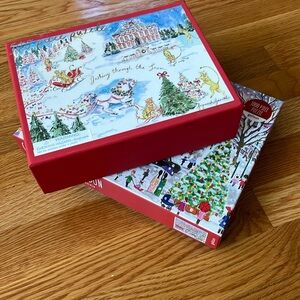 Anthropologie 2 Christmas Puzzles NIB